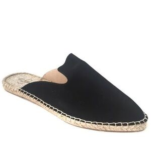 42 Gold Bermuda suede black mule 6.5